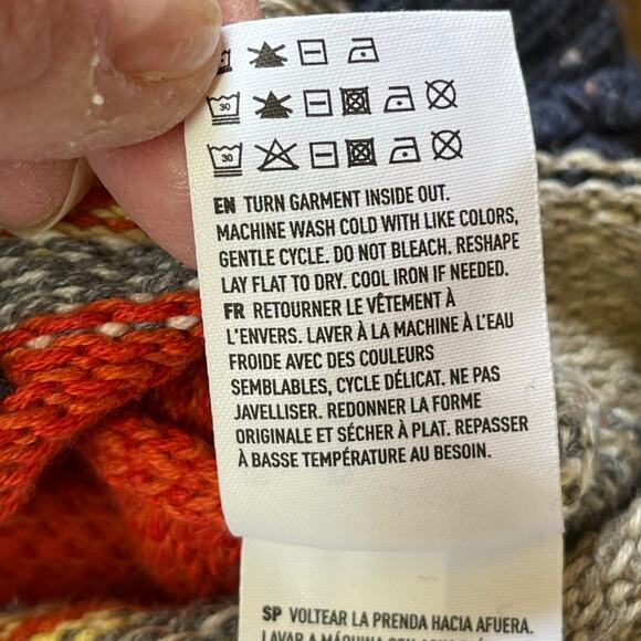 American Eagle Outfitters Aztec Print Exposed Seam Sweater Hoodie Unisex Size XS - Picture 9 of 12